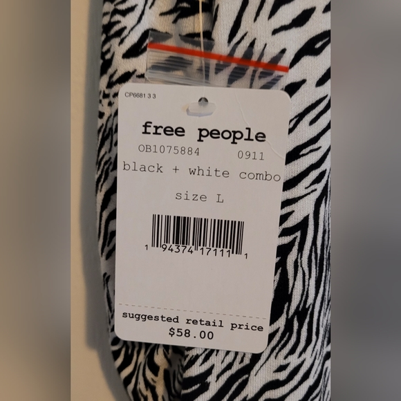 Free People zebra print sleeveless top - Picture 3 of 5